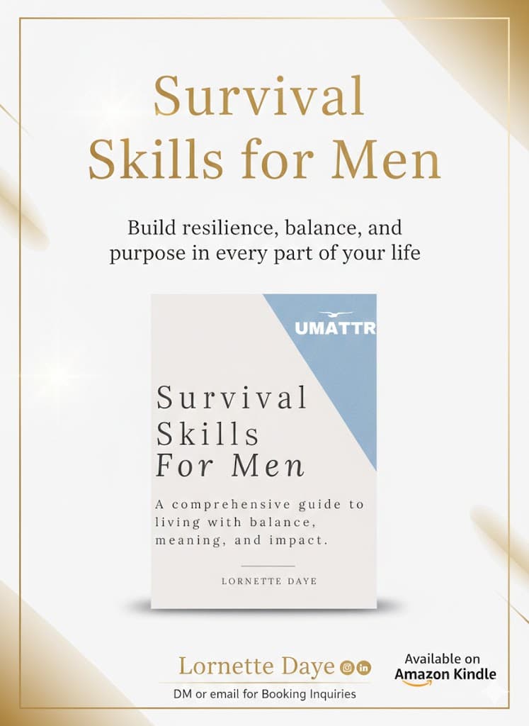 Survival Skills for Men book cover artwork, cropped to focus on the book.