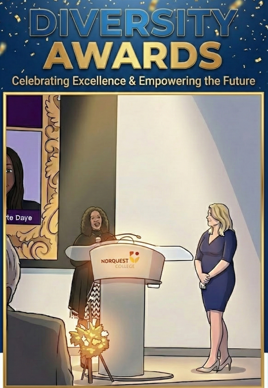 Lornette Daye accepting recognition at a Diversity Awards event.
