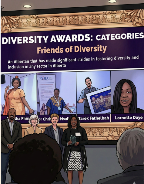 Diversity Awards Friends of Diversity recognition artwork featuring Lornette Daye.