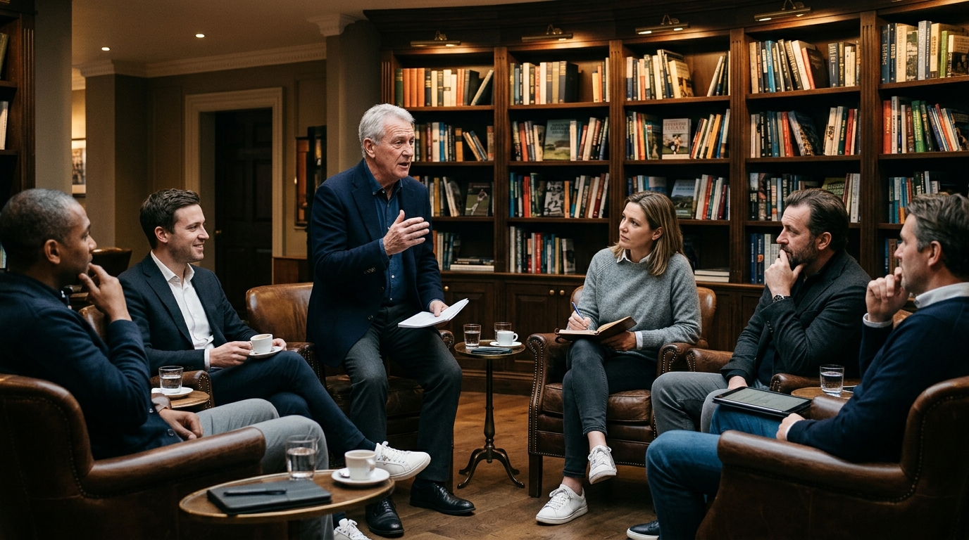 Olympic-level coach leading executive coach development salon with European sports directors