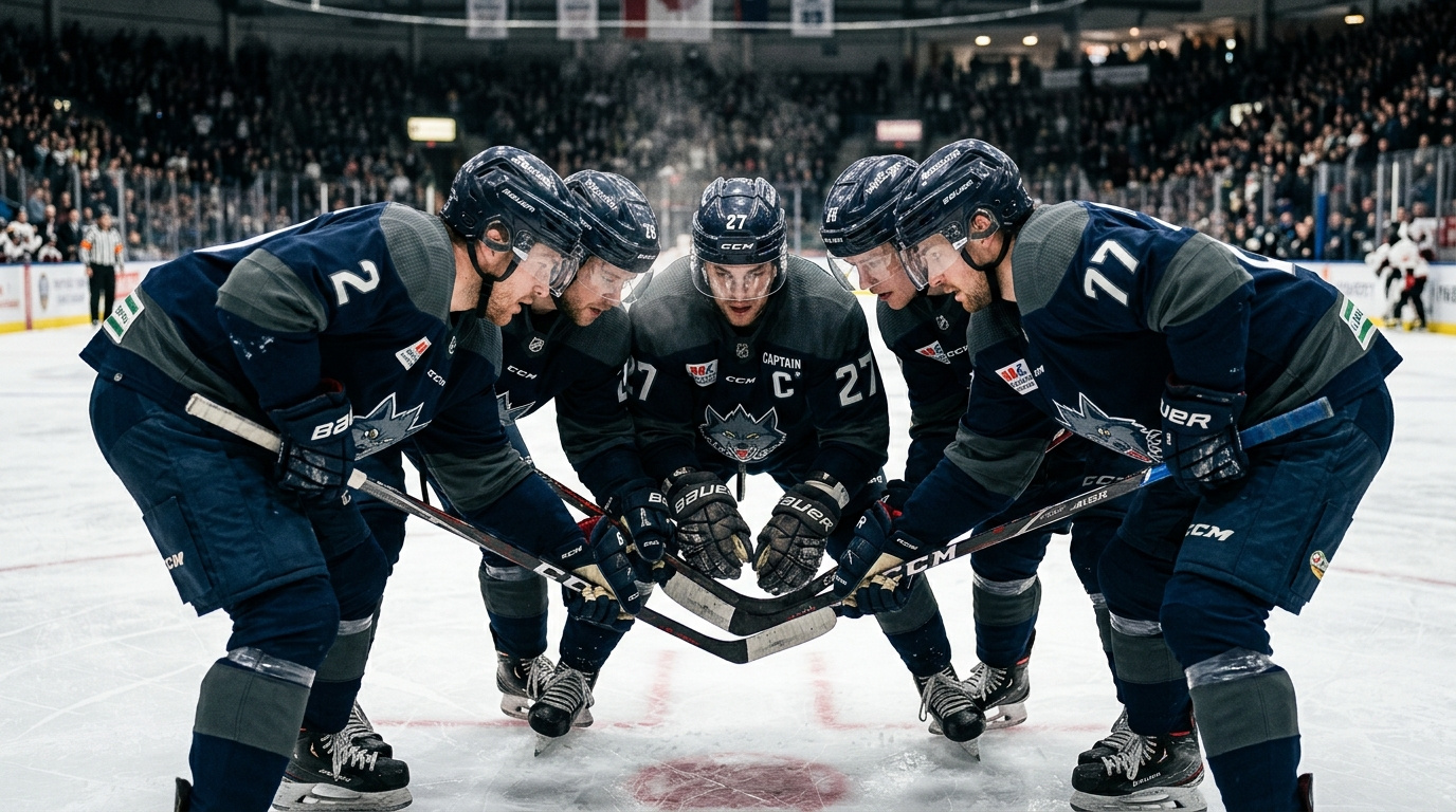On-Ice Huddle & Athlete Poise