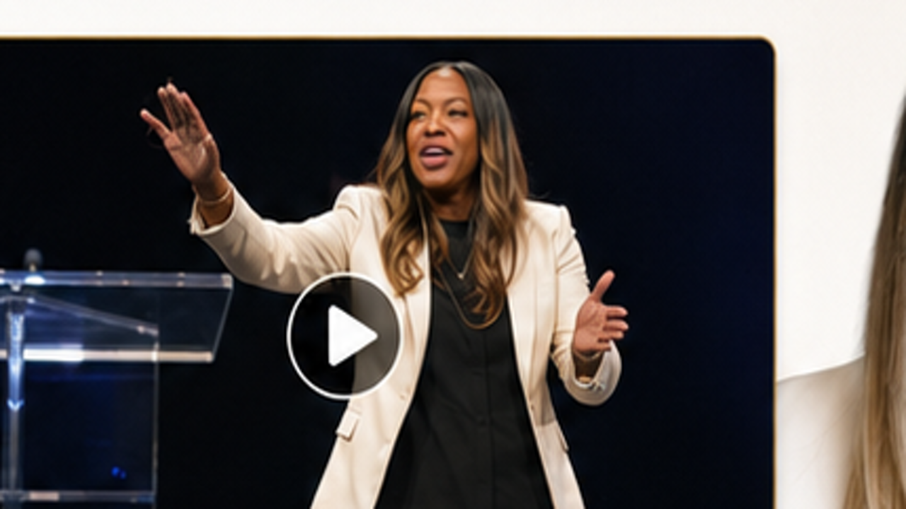 Speaker reel thumbnail showing Lornette Daye on a keynote stage.